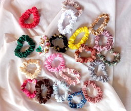 Wholesale Satin and Cotton Scrunchies – Skinny Size