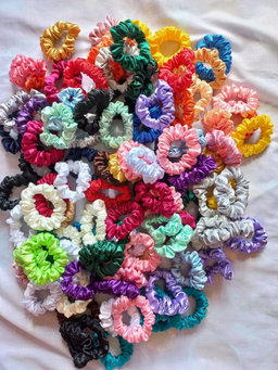 Wholesale Satin and Cotton Scrunchies – Skinny Size