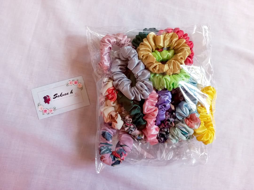 Wholesale Satin and Cotton Scrunchies – Skinny Size_5