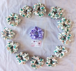 Wholesale Cotton Floral Scrunchie – Standard Size