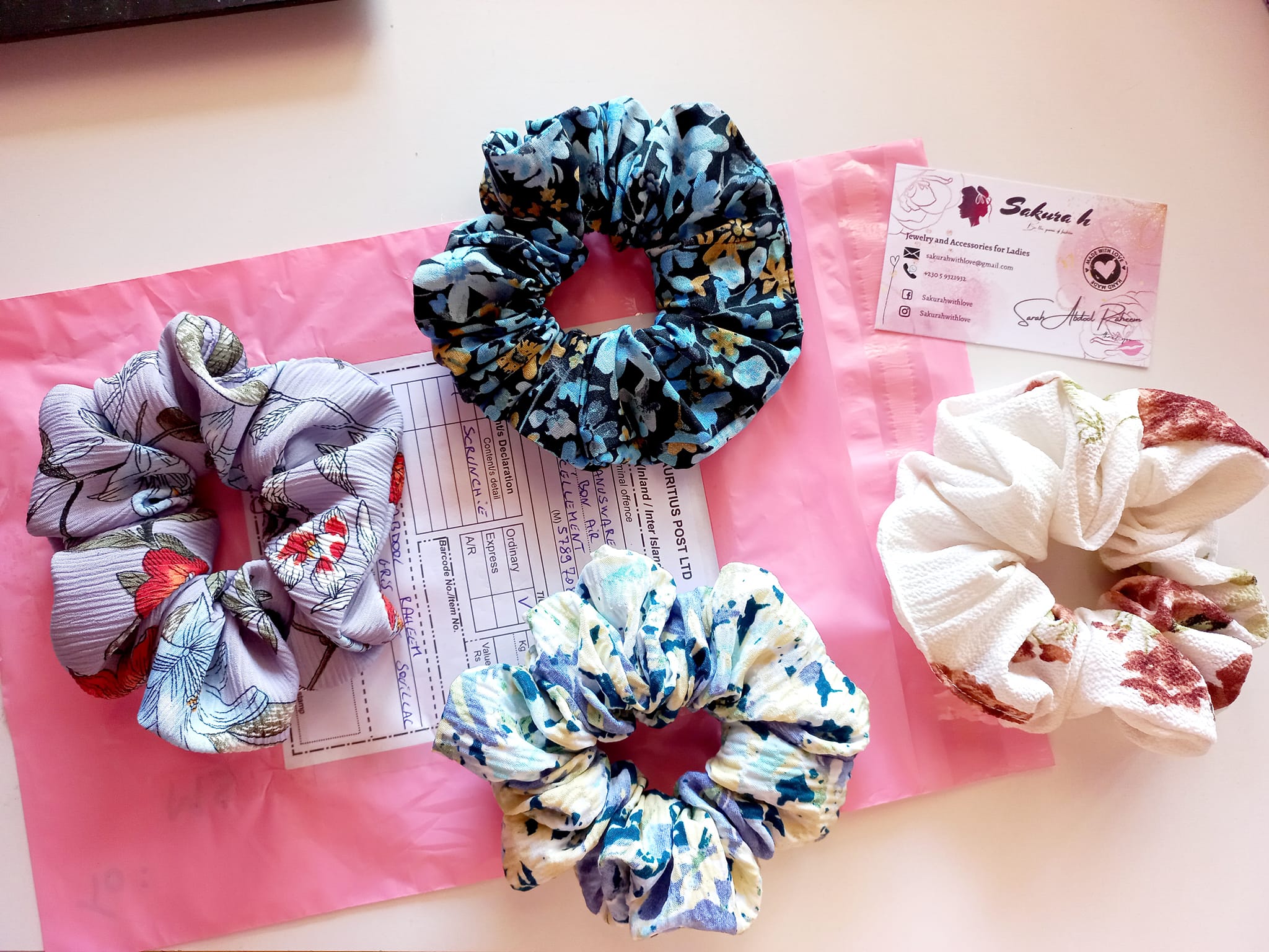 Wholesale Cotton Floral Scrunchie – Standard Size_2