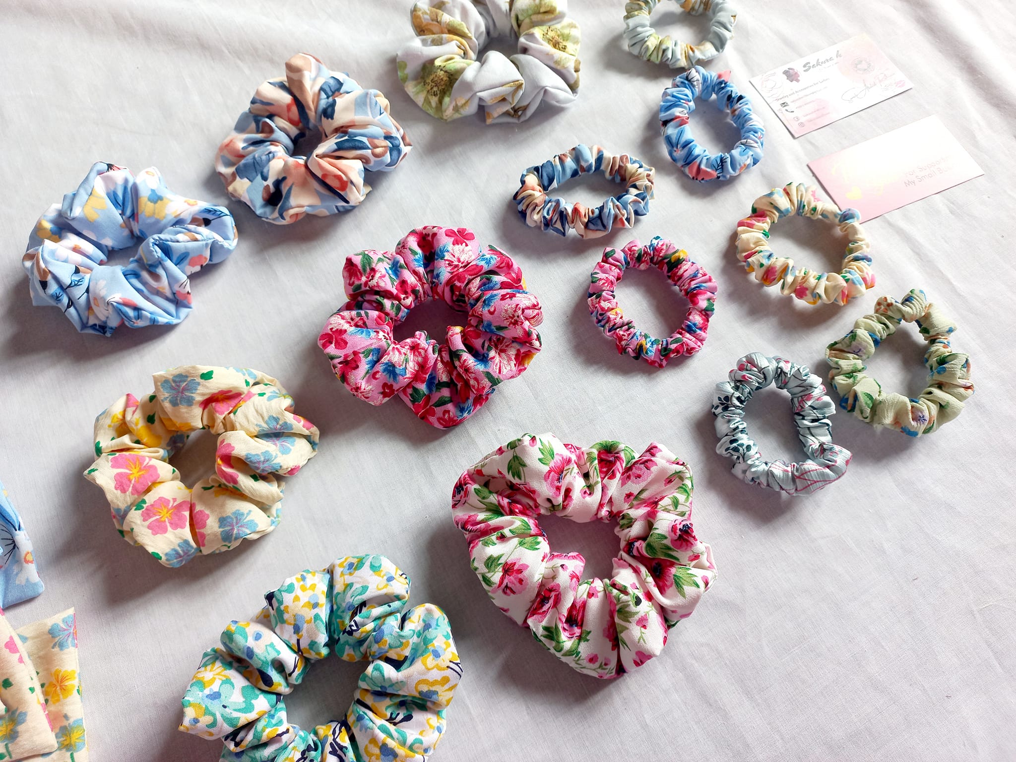 Wholesale Cotton Floral Scrunchie – Standard Size_0