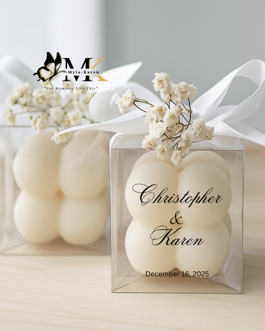 Bubble Candle Wedding Favours