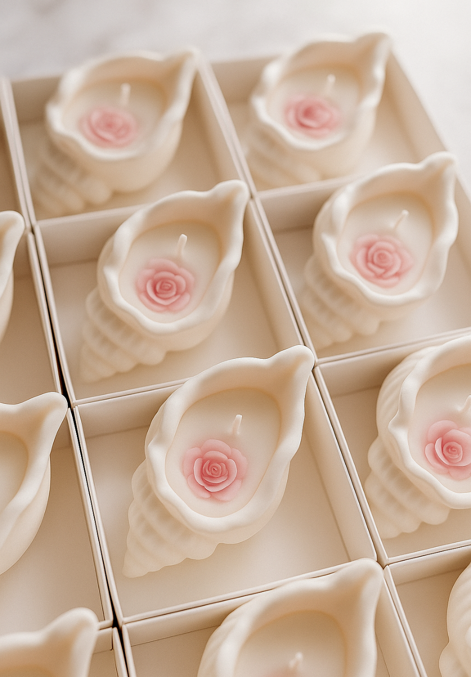 Seashell Candle Wedding Favours
