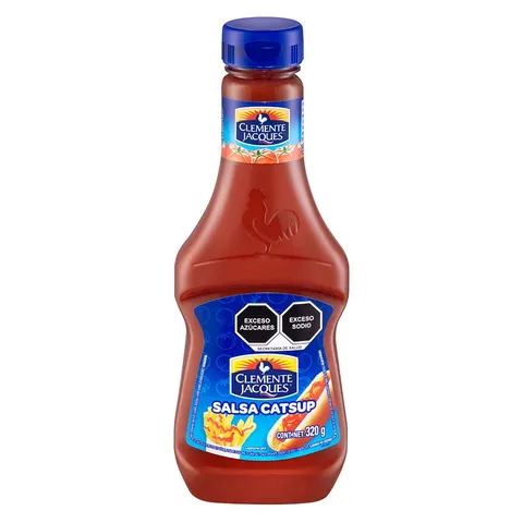 Clemente Jacques CATSUP BOTELLA SQUEEZABLE 320 gr, Salsa de Tomate, 320 gramos