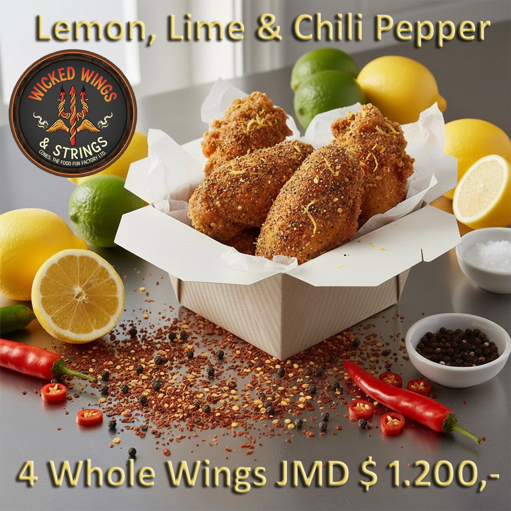 Lemon, Lime & Chili Pepper (4 whole wings)
