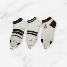 [10144] - 3 Pairs Women’s Modal Blend Low-Cut Ankle Socks – Soft, Breathable & Minimal 