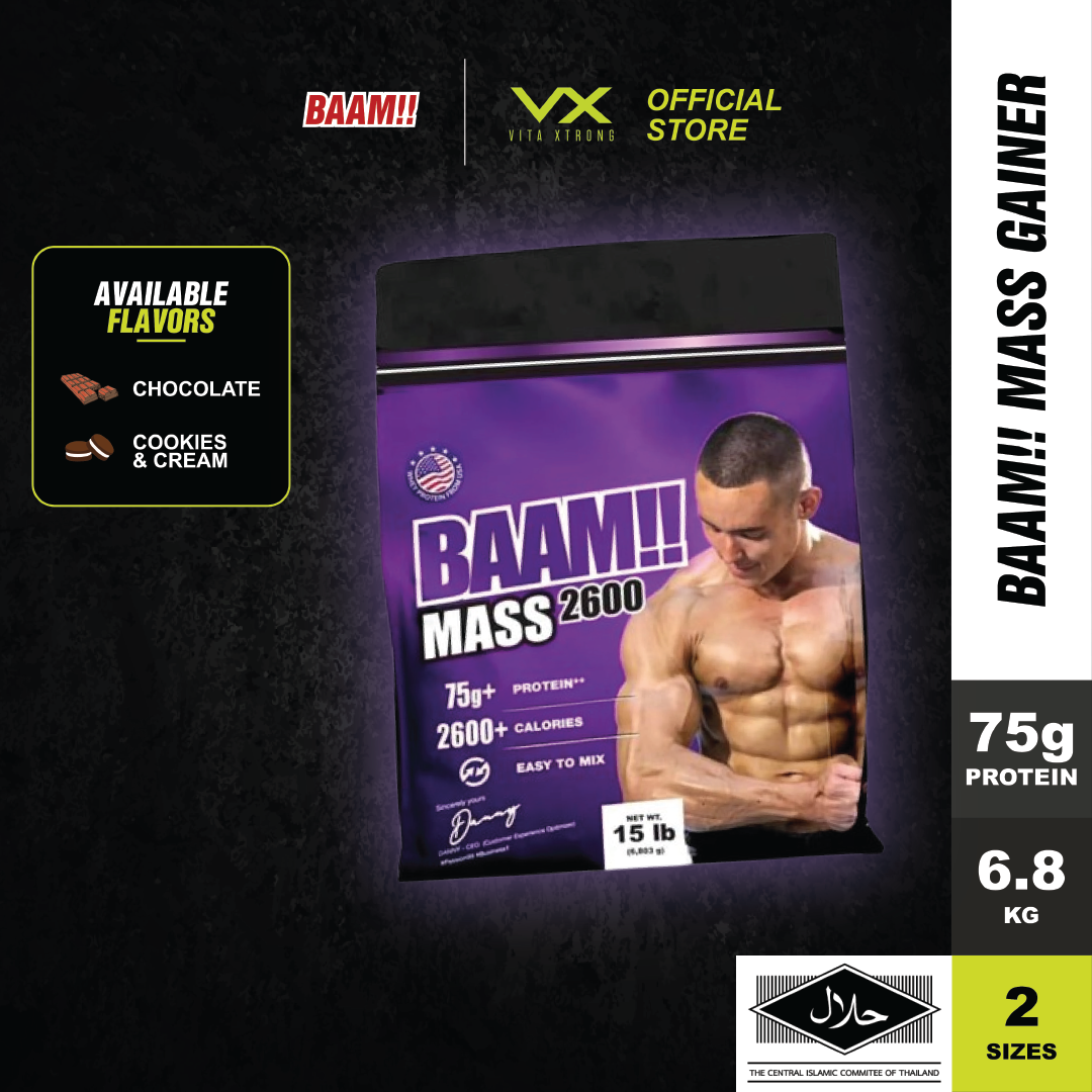 BAAM!! Mass Gainer 2600 (15lbs / 6.8kg) – High Calorie 2600 kcal • 75g Protein • Lab Tested [BAAM]_0