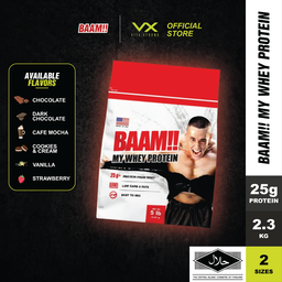 BAAM!!™ My Whey Protein Powder 10lbs | 25g Protein • Lab-Tested • Low Sugar • Muscle Growth & Recovery • Delicious Taste