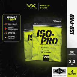 VITAXTRONG ISO-PRO Whey Isolate (5lbs / 2.3kg) | 27g High Protein, Zero Sugar, Zero Fat, Hydrolyzed [VX]