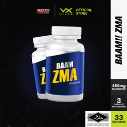 BAAM!!™ ZMA (100 Caps) | Zinc, Magnesium & Vitamin B6 | Sleep, Recovery & Hormonal Support | Muscle Growth Performance