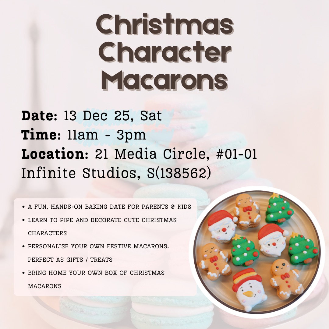 Christmas Character Macarons Workshops - (13 Dec, Sat)_0