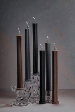 6 Stripe Candles