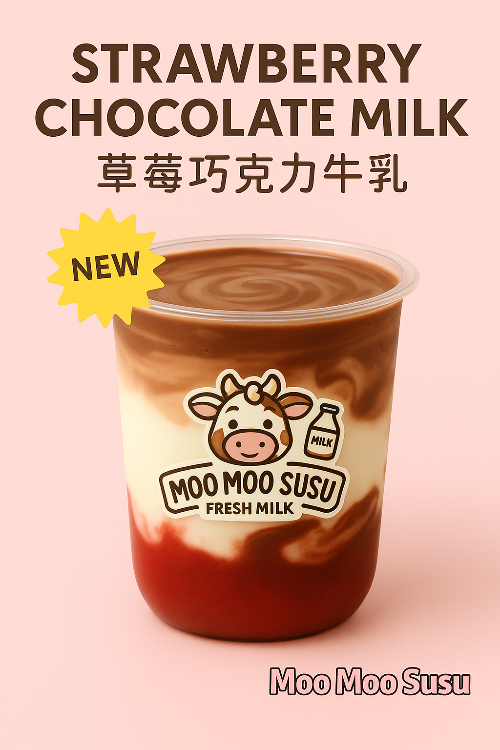 Strawberry Chocolate Milk 🍓🍫草莓巧克力牛奶
