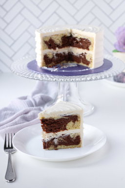 Budget Vanilla Marble Cake 