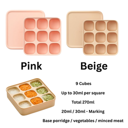 AttiRabbit 9 Cubes Silicon Multicube Square (Pink / Beige)