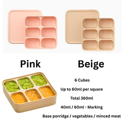 AttiRabbit 6 Cubes Silicon Multicube Square (Pink / Beige)
