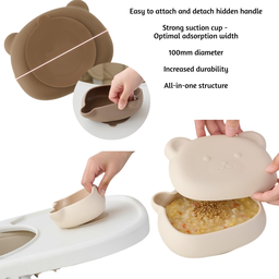 AttiRabbit Baby Bear Suction Bowl