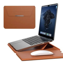 💻M2 Sac en cuir Protège PC Support 3 en 1  taille 13" 14" 15" 16"17" pouces ✅ Design professionnel et épuré ✅ Surface antidérapante + tapis de souris intégré 