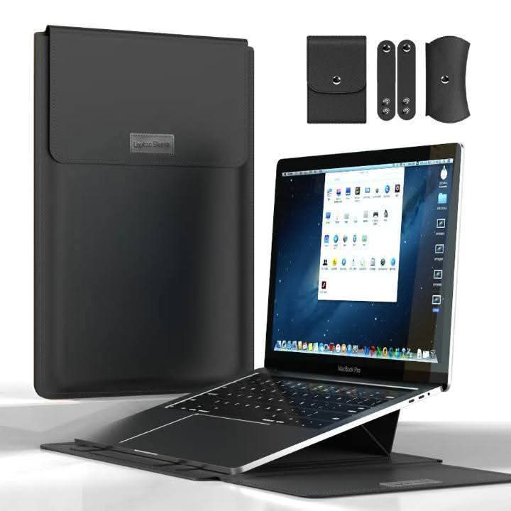 💻M1 Sac en cuir Protège PC Support 3 en 1  taille 13" 14" 15" 16"17" pouces ✅ Design professionnel et épuré ✅ Surface antidérapante + tapis de souris intégré _1