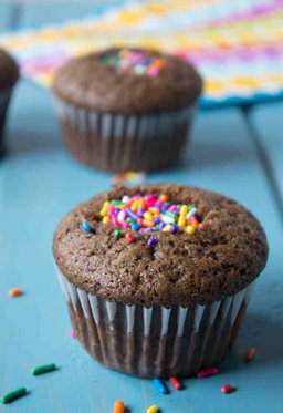 Chocolate Confetti Cup Cakes