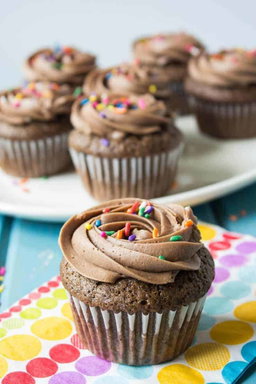 Chocolate Confetti Cup Cakes