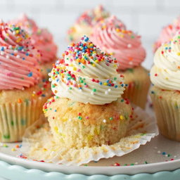 Vanilla Confetti Cup Cakes