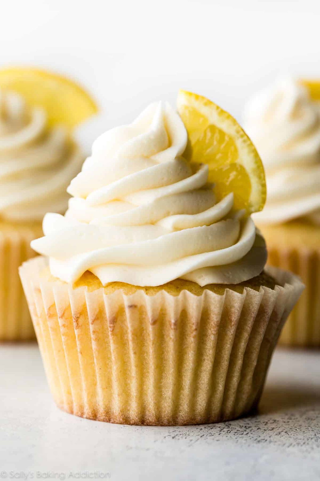 Vanilla with Lemon curds filled cupcakes