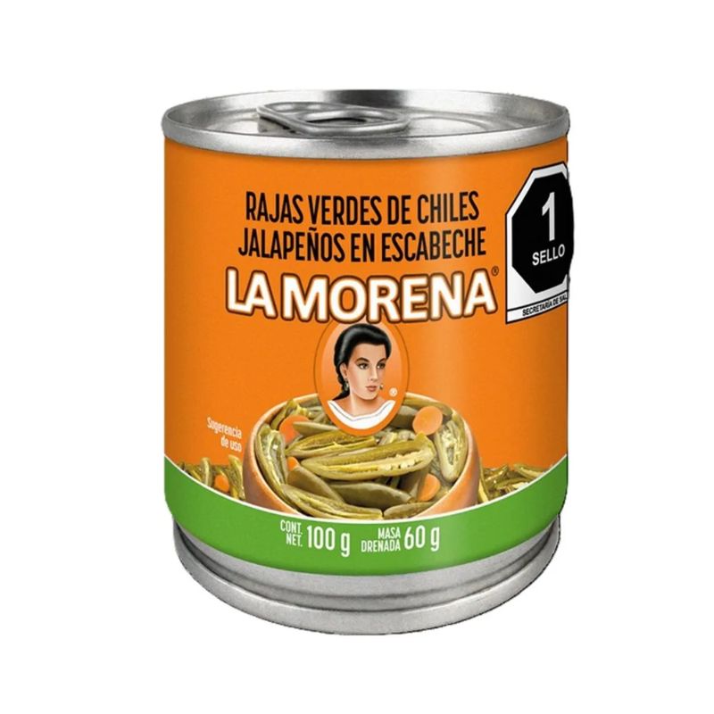 Rajas Verdes La Morena 100g