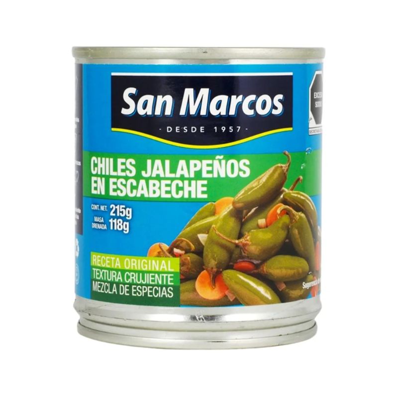 Jalapeños Enteros San Marcos 215g