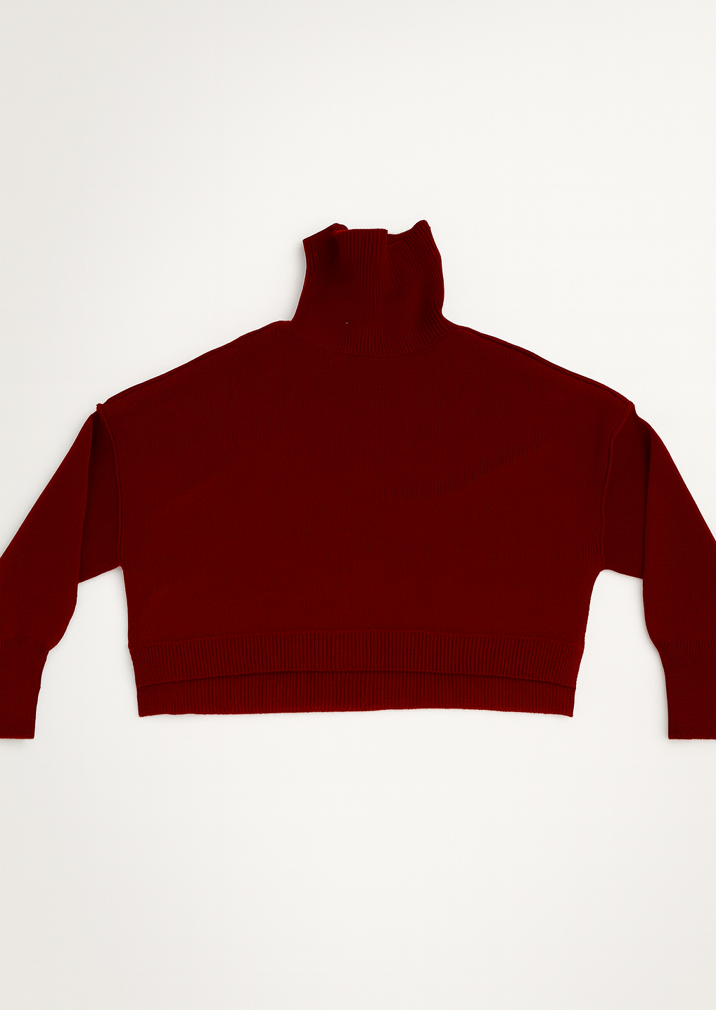 Suéter rojo con cuello tortuga - Size M