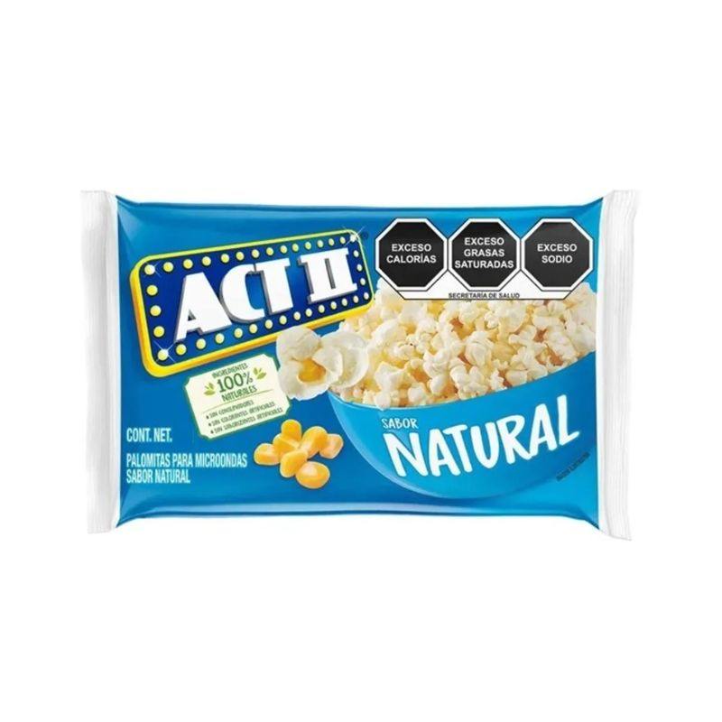 Palomitas ACT II 80g Natural con Sal