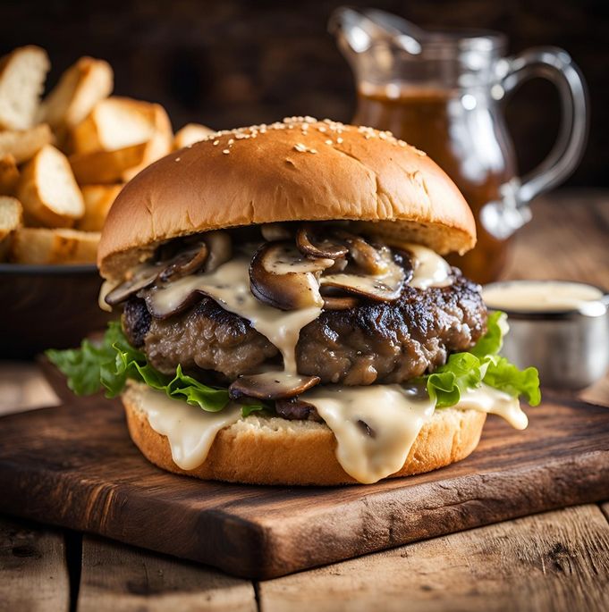 Mushroom Swiss Burger