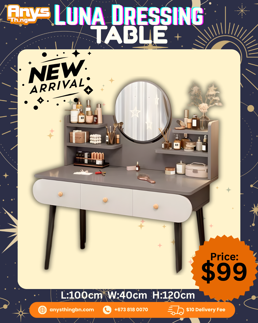 Luna dressing table