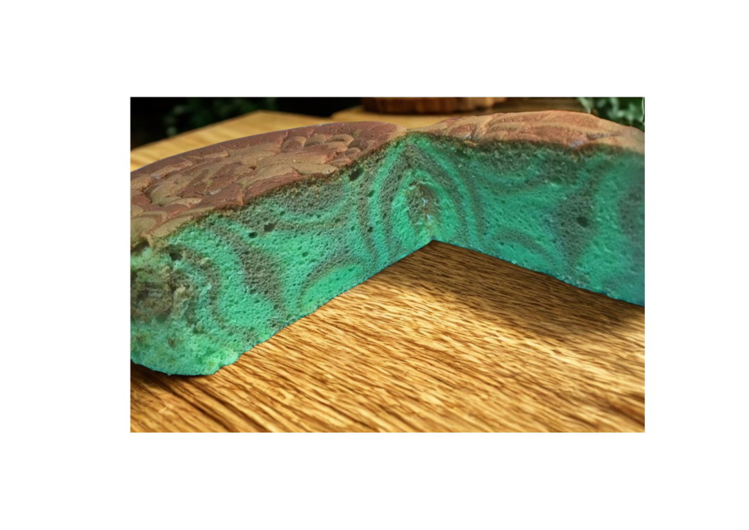 Pandan Gula Melaka Chiffon Cake