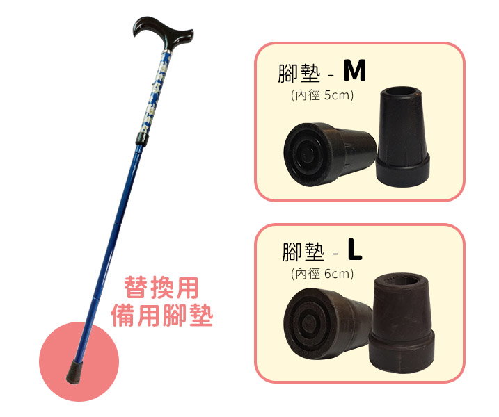 Anti-Slip Cane Tip (M or L size)