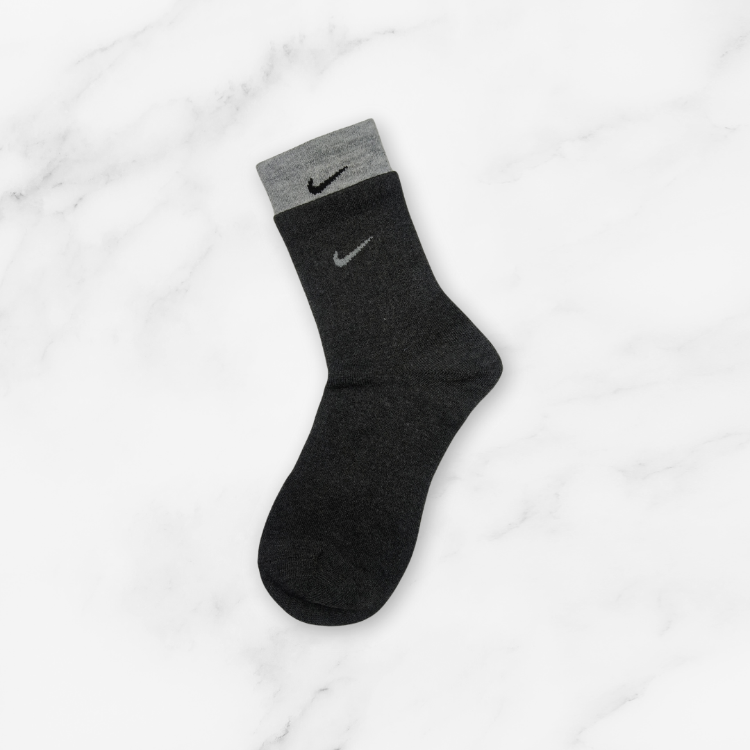 [10001] - 3 Pairs Men's Cotton Blend High-Cut Crew Socks – Versatile, Breathable & Everyday Comfort _11