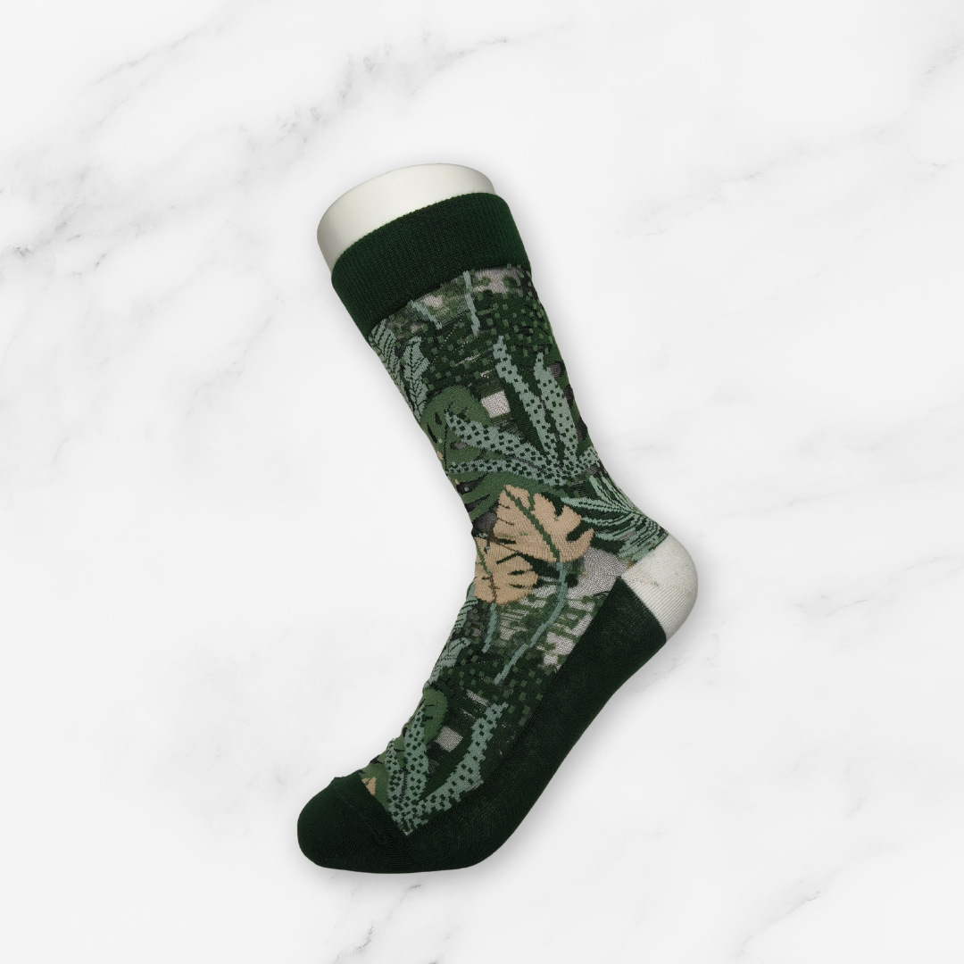 [10034] - 2 Pairs Women's High-Cotton High-Cut Crew Socks – Breathable, Cat/Floral Mix & Everyday Comfort_4