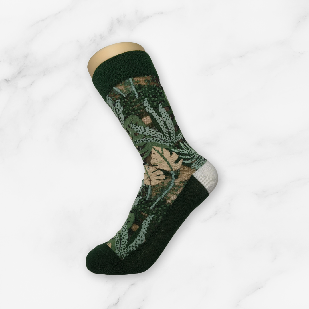 [10034] - 2 Pairs Women's High-Cotton High-Cut Crew Socks – Breathable, Cat/Floral Mix & Everyday Comfort_3