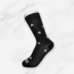 [10096] - 2 Pairs Women’s Cotton Blend Slouch Socks – Breathable Dots/Plain & Comfort 
