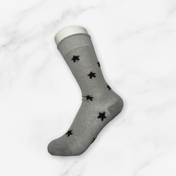 [10096] - 2 Pairs Women’s Cotton Blend Slouch Socks – Breathable Dots/Plain & Comfort 