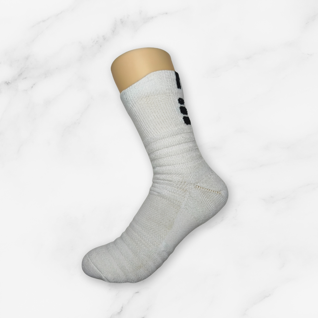 [10116] - 2 Pairs Men’s Cotton Blend Basketball High-Cut Crew Socks – Cushioned, Breathable & Sweat-Absorbing _13