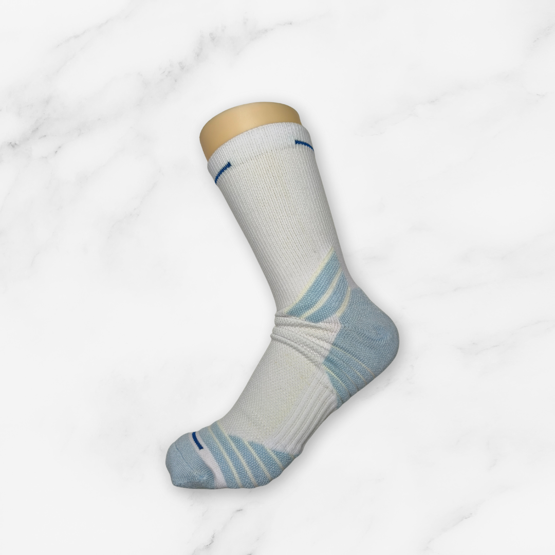[10116] - 2 Pairs Men’s Cotton Blend Basketball High-Cut Crew Socks – Cushioned, Breathable & Sweat-Absorbing _9