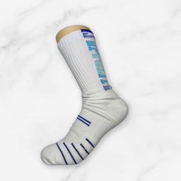 [10116] - 2 Pairs Men’s Cotton Blend Basketball High-Cut Crew Socks – Cushioned, Breathable & Sweat-Absorbing 