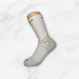 [10116] - 2 Pairs Men’s Cotton Blend Basketball High-Cut Crew Socks – Cushioned, Breathable & Sweat-Absorbing 