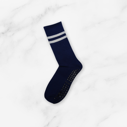 [10127] - 3 Pairs Women’s High-Cotton High-Cut Crew Socks – Breathable Stripes/Plain & Comfort 