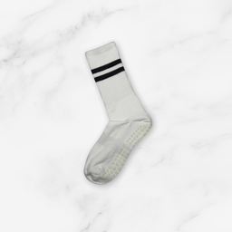 [10127] - 3 Pairs Women’s High-Cotton High-Cut Crew Socks – Breathable Stripes/Plain & Comfort 