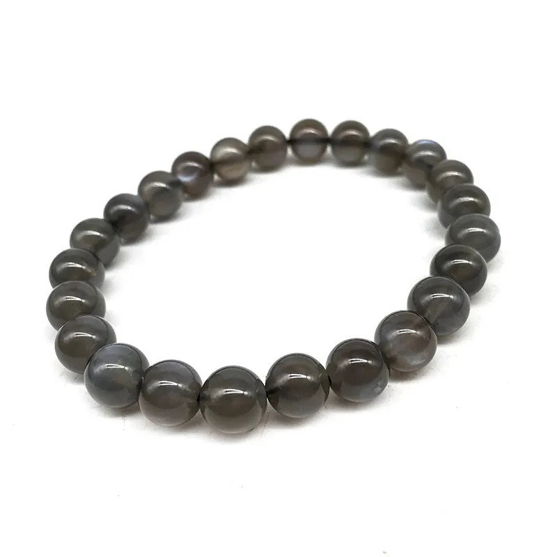 Bracelet en Agate Grise Naturelle – Équilibre & Élégance