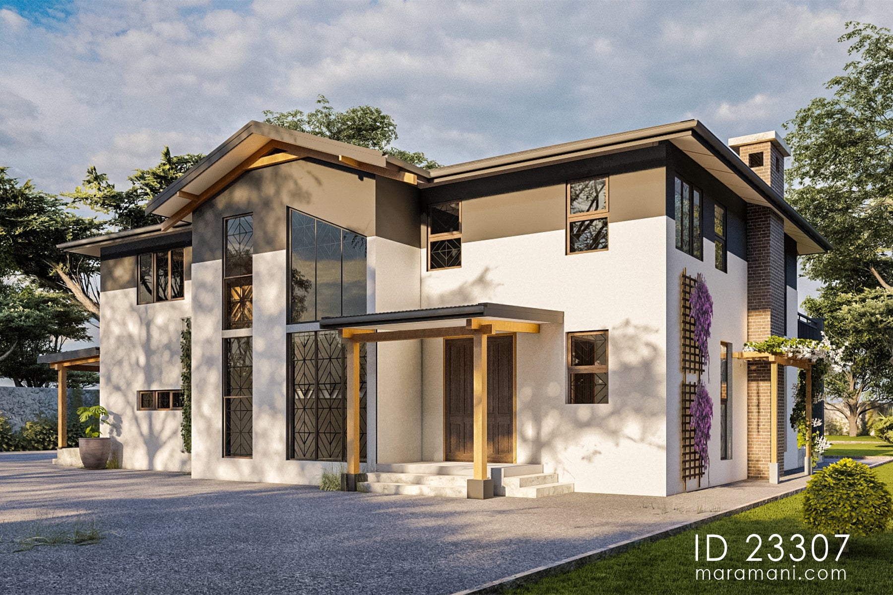 Stylish 3-Bedroom, 2-Story House Plan - ID 23307_0