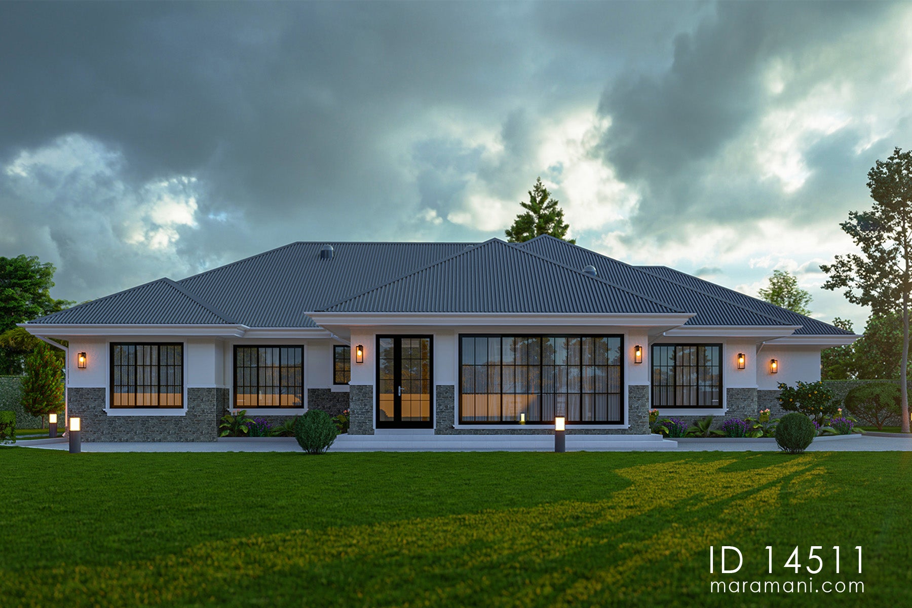 4-bedrooom modern bungalow house - ID 14511_0